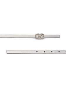 valentinogaravani Valentino Garavani VLogo Signature omkeerbare riem 10mm - Zilver