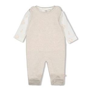 Feetje 2-delige romper Little Eend Off white melange