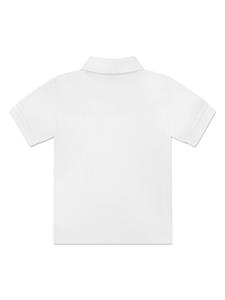 dolce&gabbanakids Dolce & Gabbana Kids Katoenen poloshirt met logopatch - Wit