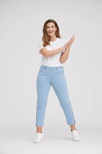 LAURIE Damen vegan Hose Piper Regular Crop Hellblau Denim