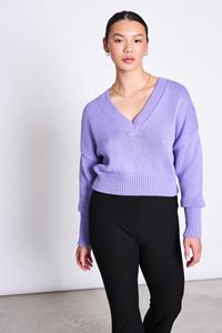 JAN N JUNE JAN 'N JUNE Damen vegan Pullover Mit V-Ausschnitt Luz Flieder