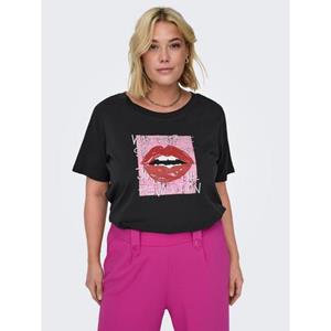 ONLY CARMAKOMA Rundhalsshirt "CARKIS LIFE SS BOXY TEE JRS"