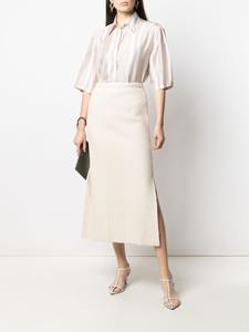 jilsander Jil Sander Rok met zigag patroon - Beige