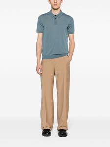 robertocollina Roberto Collina Fijngebreid poloshirt - Blauw