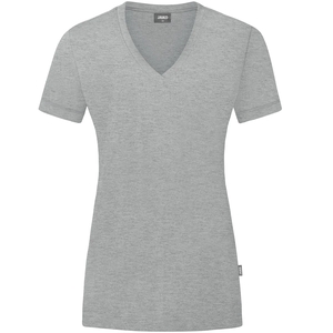 Jako Kurzarmshirt T-Shirt Organic hellgrau meliert
