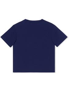 guccikids Gucci Kids T-shirt met logoprint - Blauw