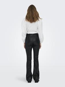 Only faux leather broek zwart