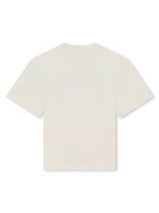 lanvinenfant Lanvin Enfant Katoenen T-shirt met logoprint - Beige