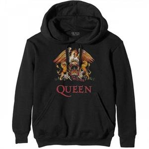 Queen Koningin Unisex volwassen klassieke Crest Hoodie L zwart