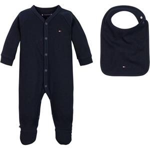 Tommy Hilfiger Schlafoverall "BABY RIB SLEEPSUIT GIFTBOX", (Set, 2er), mit Markenlogo