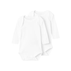 Name It Pyjama NBNBODY 2P LS SOLID WHITE NOOS (set, 2-delig)