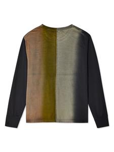 Eckhaus Latta gradient-effect panelled T-shirt - Grijs