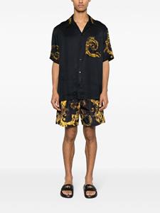 versacejeanscouture Versace Jeans Couture Shorts met elastische tailleband - Zwart