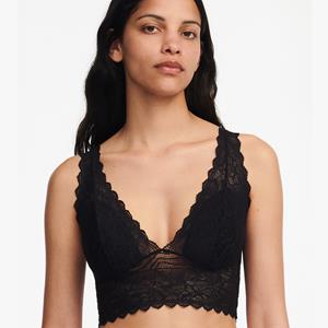 Chantelle EasyFeel Floral Touch BH zonder beugel, zwart