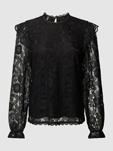 Pieces Blouse met lange mouwen en kant, model 'COLLINE'