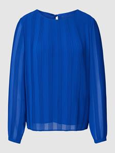 Comma Langarmbluse Chiffonbluse mit Plisseefalten