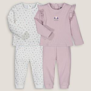 LA REDOUTE COLLECTIONS Set van 2 pyjama's in ribboord, 2-delig