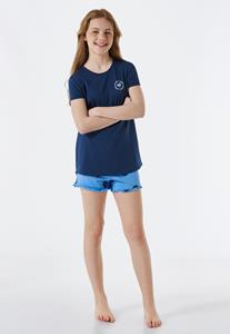 Schiesser Pyjama "Nightwear" met geprinte shorts en bijpassend t-shirt (2-delig)