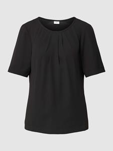s.Oliver BLACK LABEL Kurzarmbluse, mit Rundhalsausschnitt und Raffung