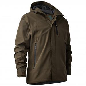 Deerhunter - Sarek Shell Jacket With Hood - Regenjas, zwart/bruin