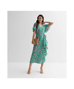 Gini London Wikkeljurk met abstracte print en riem