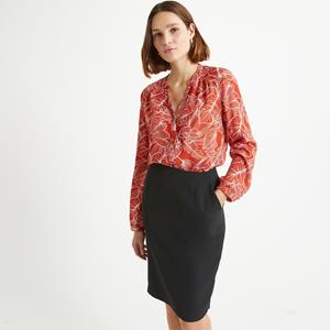 ANNE WEYBURN Blouse met ronde hals, bloemenprint, lange mouwen