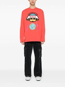 MEMBERS OF THE RAGE illustration-print cotton sweatshirt - Rood