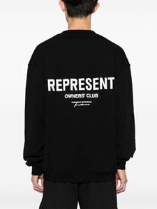Represent Sweater met logoprint - Zwart