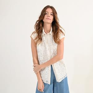Molly bracken Blouse in kant met korte mouwen