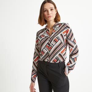 ANNE WEYBURN Blouse met grafische print, lange mouwen