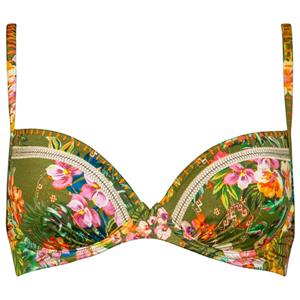 Watercult - Women's Sunset Florals Bikini Top 7374 - Bikinitop, olijfgroen