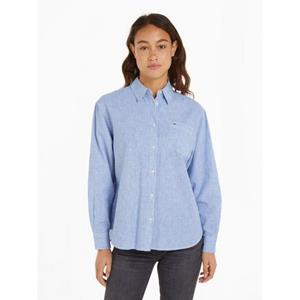 Tommy Jeans Hemdbluse "TJW BOXY STRIPE LINEN SHIRT", im modischem Streifen