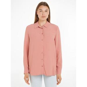 Tommy Hilfiger Hemdbluse "FLUID VIS CREPE REGULAR SHIRT LS", mit Seitenschlitzen