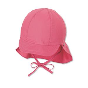 Sterntaler Peaked cap met nekbescherming koraal