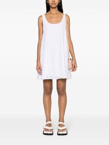 Kenzo Broderie anglaise mouwloze mini-jurk - Wit
