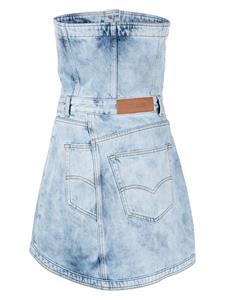 Kimhekim Denim mini-jurk met acid wassing - Blauw