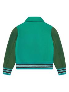 AMIRI KIDS Bones wool-blend bomber jacket - Groen