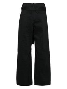 isseymiyake Issey Miyake Broek met wijde pijpen - Zwart
