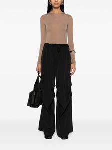 mm6maisonmargiela MM6 Maison Margiela Broek met trekkoordtaille - Zwart