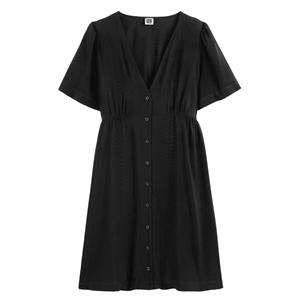 LA REDOUTE COLLECTIONS Korte uitlopende jurk, V-hals