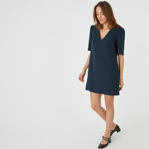 LA REDOUTE COLLECTIONS Rechte korte jurk met V-hals