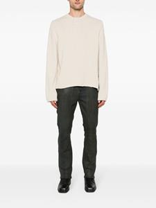 Courrèges buttoned-slit cotton-linen jumper - Beige