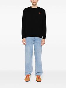 Kenzo Wollen trui met Boke Flower patch - Zwart