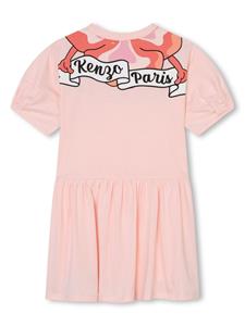 kenzokids Kenzo Kids Katoenen jurk met bloemenprint - Roze