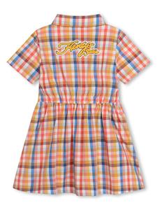 kenzokids Kenzo Kids Katoenen blousejurk met gingham ruit - Oranje