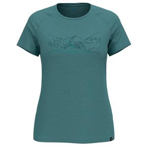 Odlo  Women's Ascent PW 130 Run.Bike.Hike. Crew Neck S/S - Merinoshirt, turkoois