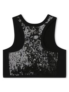 marcjacobskids Marc Jacobs Kids Tanktop verfraaid met pailletten - Zwart
