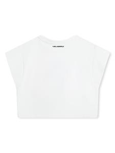 karllagerfeldkids Karl Lagerfeld Kids Ikonik katoenen T-shirt - Beige