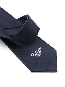 emporioarmanikids Emporio Armani Kids Zijden stropdas met logo jacquard - Blauw