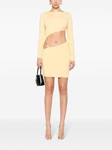 GCDS Asymmetrische mini-jurk - Geel